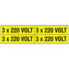 Piktogramm "Warnung vor gefährlicher elektrischer Spannung" rechteckig, verschiedene Maße cv-3x220v-b